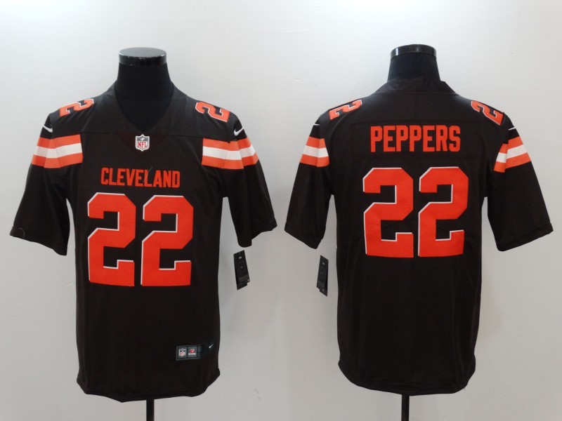 Men's Cleveland Browns Jabrill Peppers #22 Brown Jersey